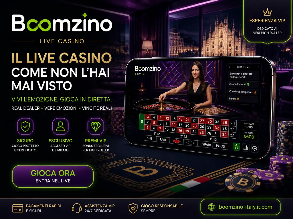 Boomzino giochi blackjack roulette baccarat